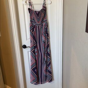 Multicolor Striped Maxi Dress
